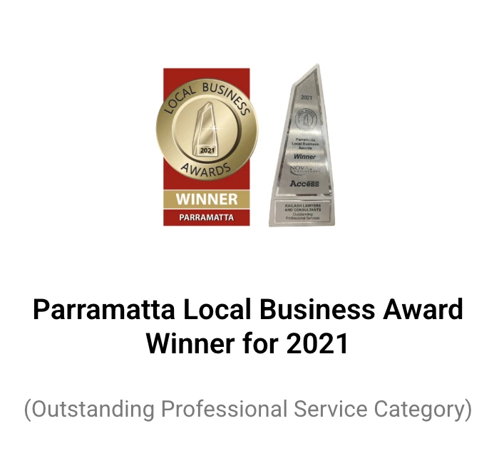 parramatta Local Bussiness Award winner for 2021