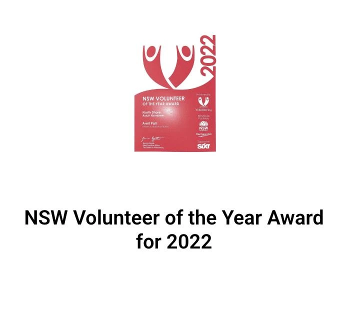 NSW volunteer of the Year Award for 2022