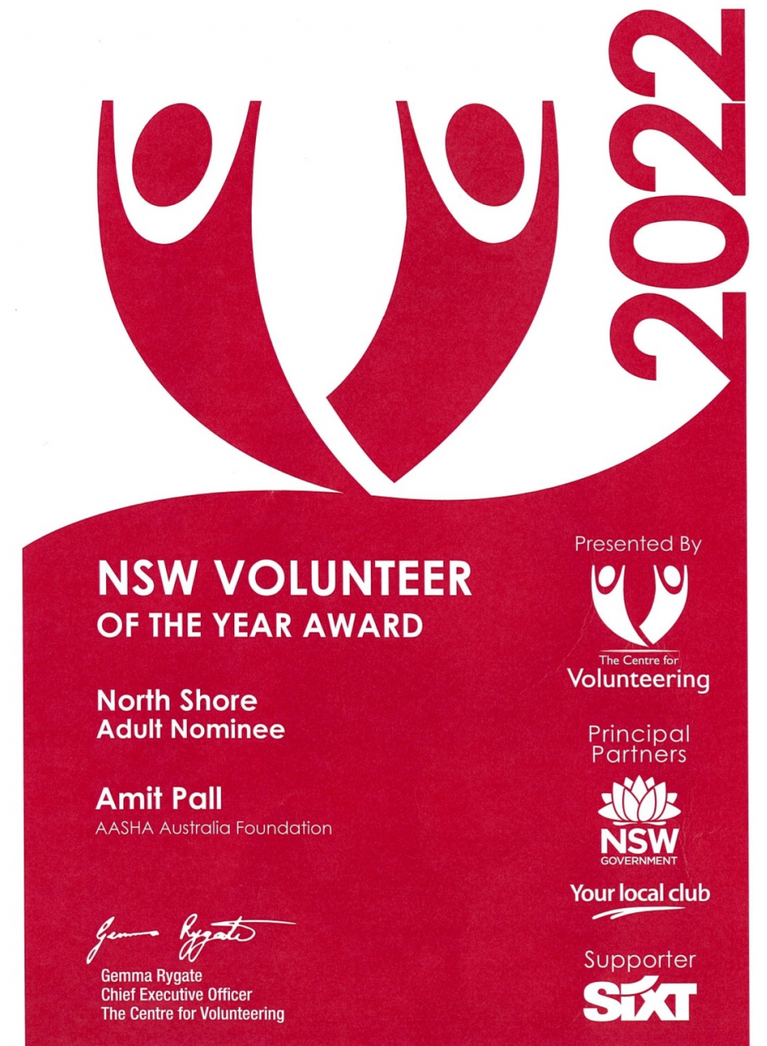 2022 NSW volunteer of the year